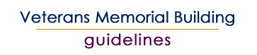 Guidelines for booking and room use at the The Veterans Memorial Building
