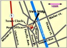 Map of downtown Santa Cruz