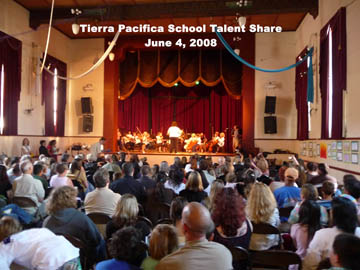 photo of the stage within the CG Matthews Hall